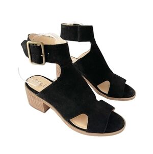 Sole Society Womens Tally Leather Ankle Strap Heels Sandals Shoes sz 8.5M